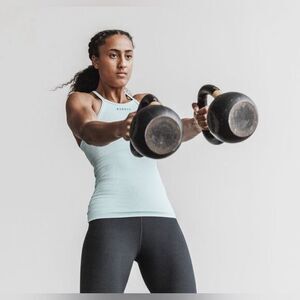 NWT NOBULL Women’s Blue Ribbed Halter Tank Top Racerback - Size XS